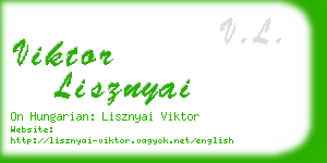 viktor lisznyai business card